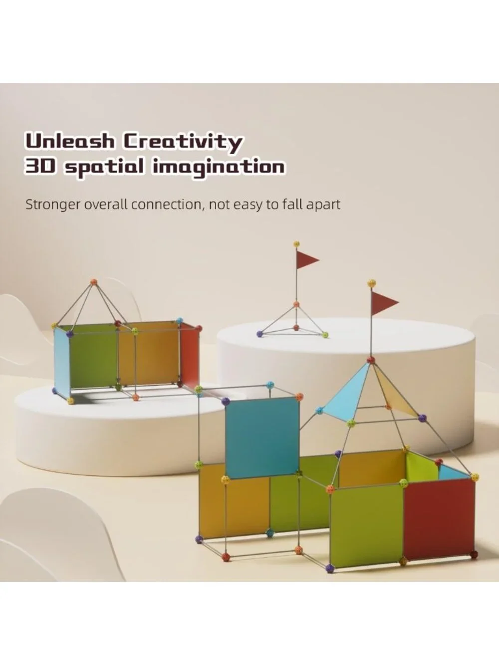 DIY Kids Building Playhouse Kit – STEM Construction Toy with Snap Connectors